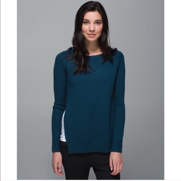 lululemon athletica Sweaters - Lululemon Yin to You Blue Knit Sweater